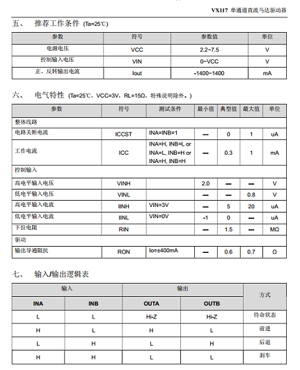 VX117玩具马达驱动IC MX612/TC118S/MX118 完全替代 无需要更改外围