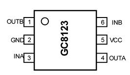 GC8123完全替代BL8123 1A玩具单通道低压6V直流全桥电机驱动IC