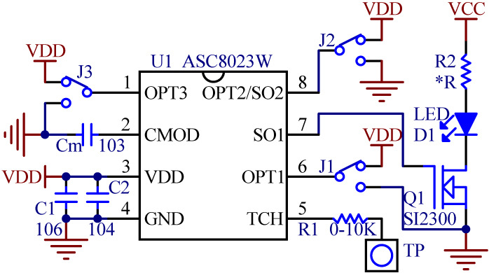 SGL8023W,调光触控触摸芯片IC,ASC8023W